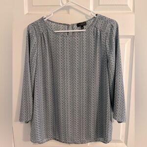 The Limited Patterned Blouse - Light Blue - Size L